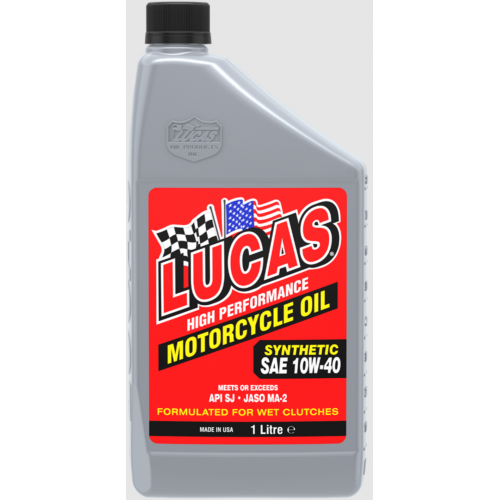 زيت لوكاس Lucas فول سينثتيك 10W‑40 للدراجات النارية – 1 كوارت (946 مل) زيت لوكاس Lucas فول سينثتيك 10W‑40 للدراجات النارية – 1 كوارت (946 مل)