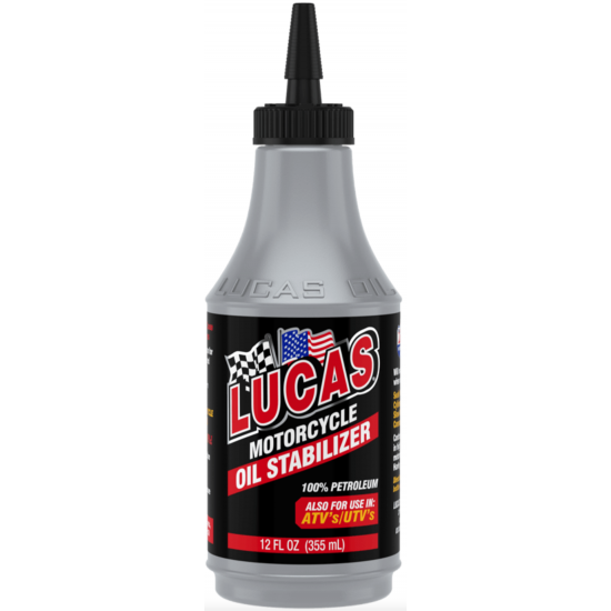معالج Lucas مثبت زيت للدراجات النارية لوكاس – 355 مل