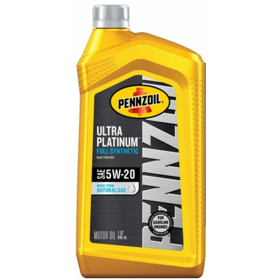 زيت المحرك الصناعي الكامل بنزويل Pennzoil Ultra Platinum 5W-20 – سعة 1 كوارت (946 مل)