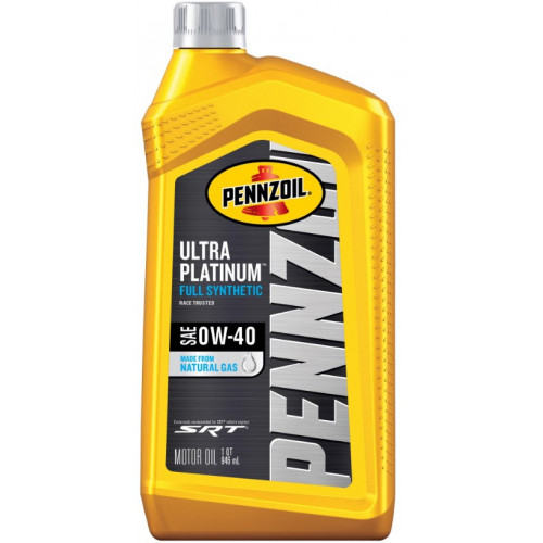 زيت المحرك الصناعي الكامل بنزويل Pennzoil Ultra Platinum 0W-40 – سعة 1 كوارت (946 مل)