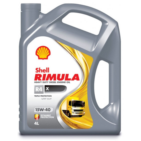 زيت المحركات الديزل للخدمة الشاقة شل ريمولا Shell R4 X 15W-40 – سعة 4 لتر