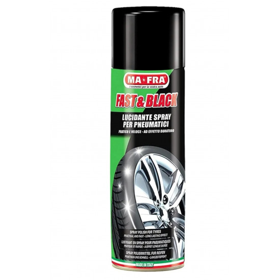 مافرا فاست آند بلاك – Mafra Fast & Blackبخاخ تلميع الإطارات والمطاط – 500 مل