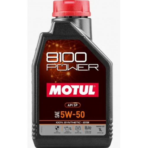 زيت موتول Motul 8100 X-Power SAE 5W-50– زيت محرك تخليقي بالكامل عالي الأداء 1 لتر