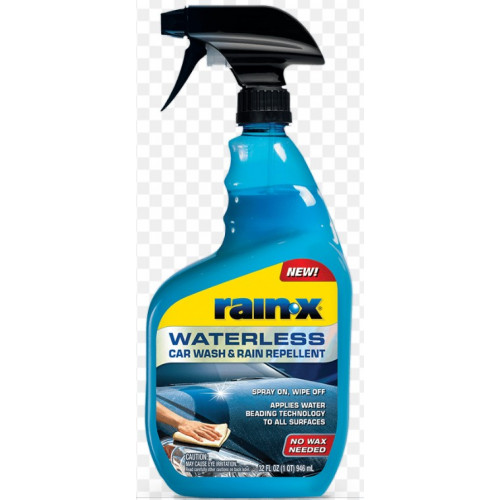سائل تنظيف السيارة بدون ماء وطارد للمطر Rain-X Waterless - 946 مل