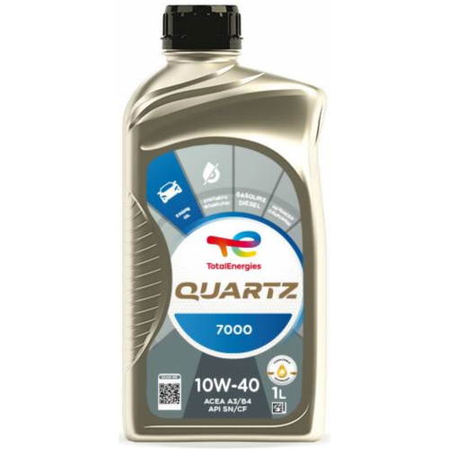 زيت Total Quartz 7000 SN 10W‑40 – 1 توتال لتر – API SN – نصف صناعي