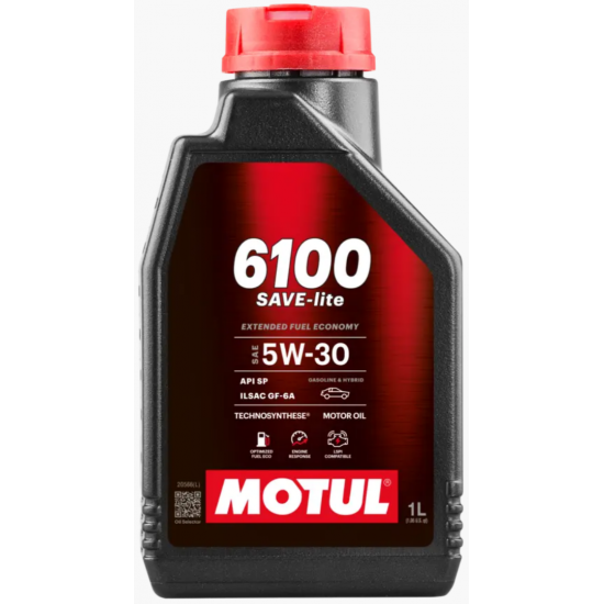 زيت موتر موتول Motul 6100 SAVE‑LITE SAE 5W‑30 – تخليقي موفرة للوقود (1 لتر)