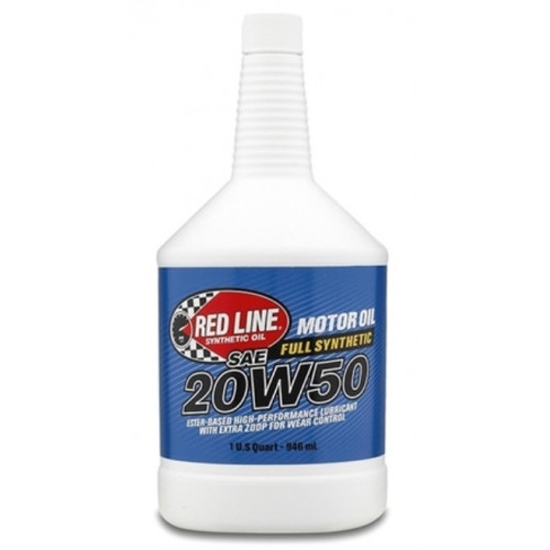 زيت ريد لاين SAE 20W‑50 – زيت محرك تخليقي بالكامل عالي الأداء 946 مل