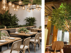 أفضل 7 استخدامات مبتكرة للنباتات الصناعية في تصميم المطاعم والكافيهات