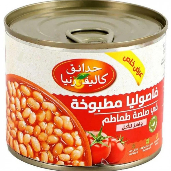 فاصوليا مطبوخة حدائق كاليفورنيا صغير 220جرام*12 حبة (كرتون)