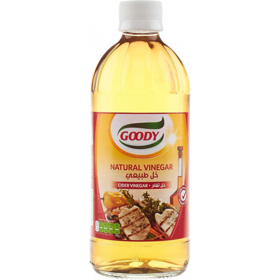 خل تفاح قودي زجاج 473 مل *6حبة (نصف درزن)