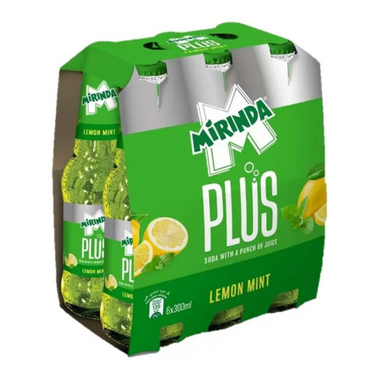 ميرندا بلس ليمون 300مل*6 حبة (نصف درزن)