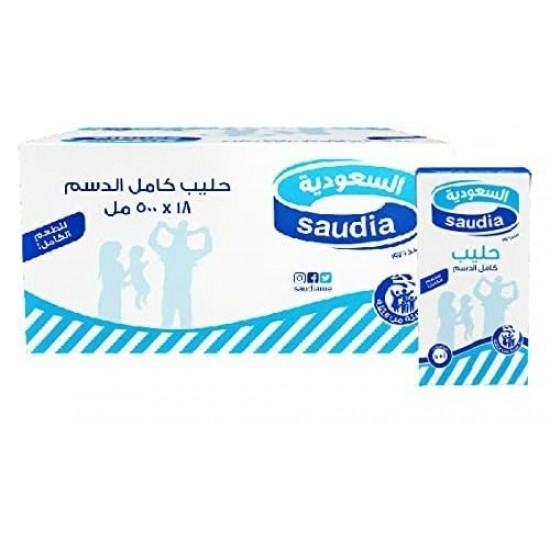 حليب السعودية 18 حبة *500 مل (كرتون)