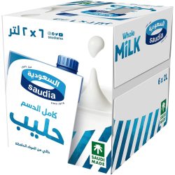 SAUDIA MILK 6pcs*2 L (cartoon)