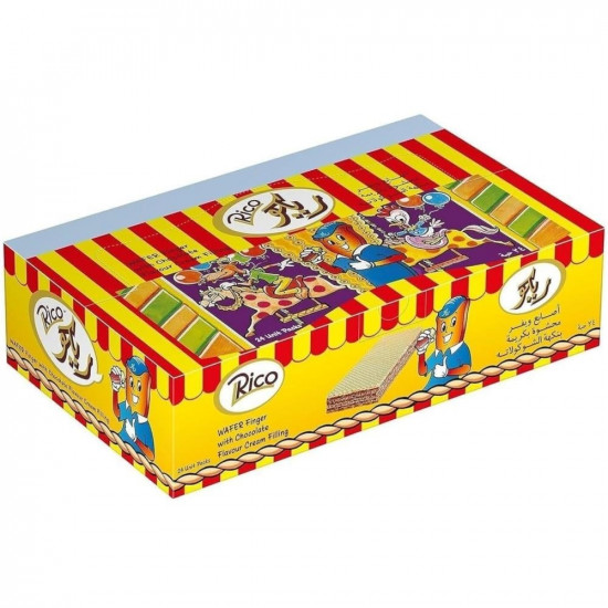 ريكو اصابع ويفر محشوة شوكولاتة 17.60 جرام * 12 (كرتون)
