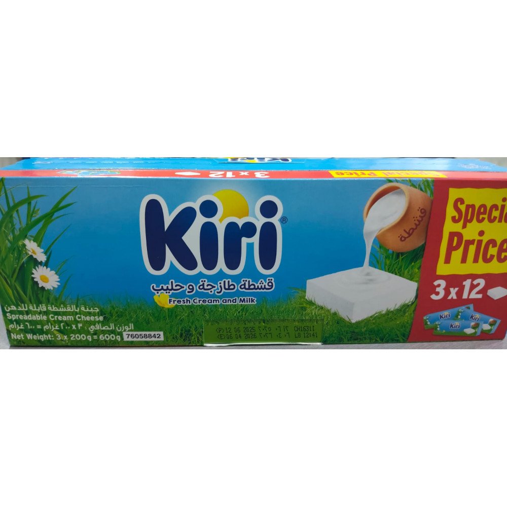 جبنة كيري وسط 6قطعة (نصف كرتون ) 