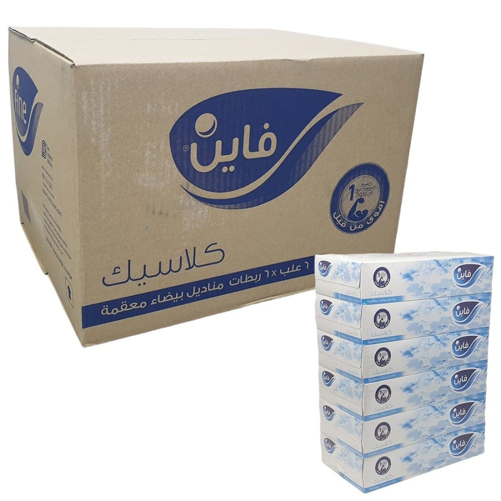 مناديل فاين كلاسيك 6 علبة * 6 ربطات 