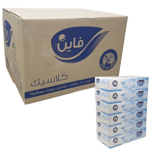 مناديل فاين كلاسيك 6 علبة * 6 ربطات 