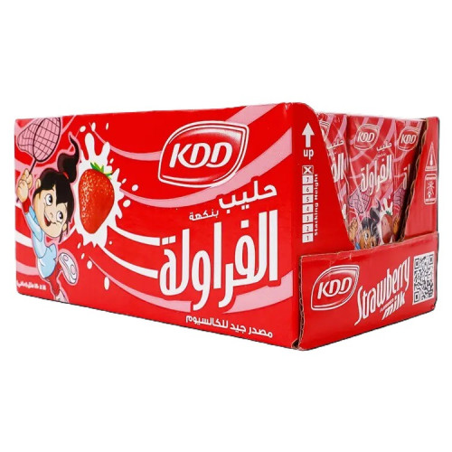 حليب كى دى دى بالفراولة 180مل*18 حبة (كرتون)