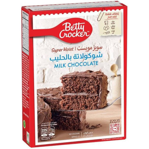 خليط كيك بيتي كروكر شوكولاته بالحليب 12* 500 جرام 	