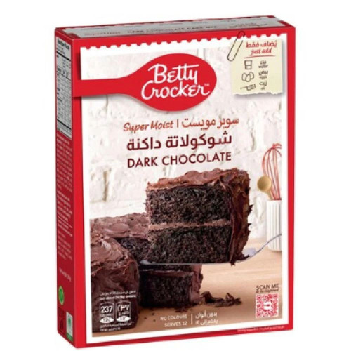 خليط كيك بيتي كروكر شوكولاته داكنه 12* 510 جرام 	