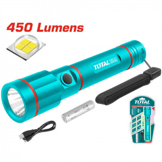 كشاف يدوى ليد شحن 50 الى 450 قوة سطوع من توتال