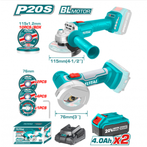 طقم مجموعة صاروخ مع صاروخ راس جانبي على بطارية ومجموعة ديسكات 20V 2-IN-1 توتال