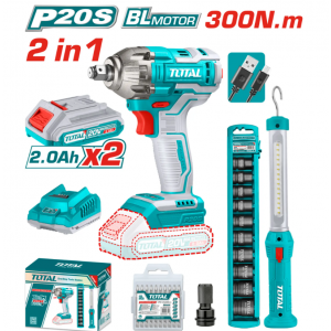 دريل بطارية 1/2 بوصة لقم وصواميل + طقم لقم + بلادوس توتال