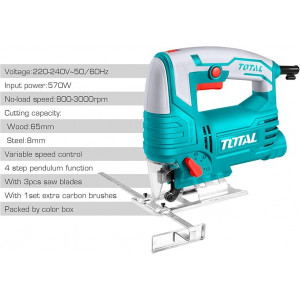 منشار اركت 570 وات 65 مم 4 أوضاع + طقم سلاح توتال