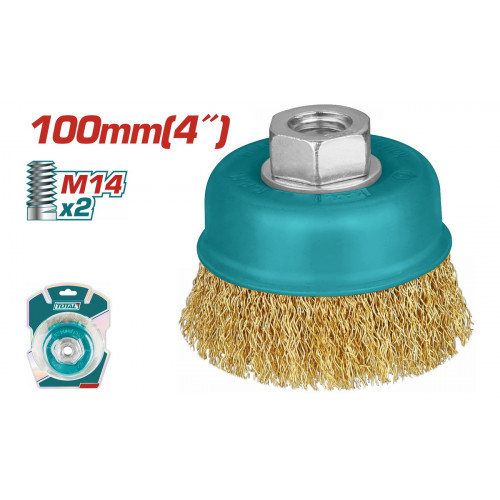 فرشة جلخ حديد ناعمة كوب 100 مم نحاﺱ توتال