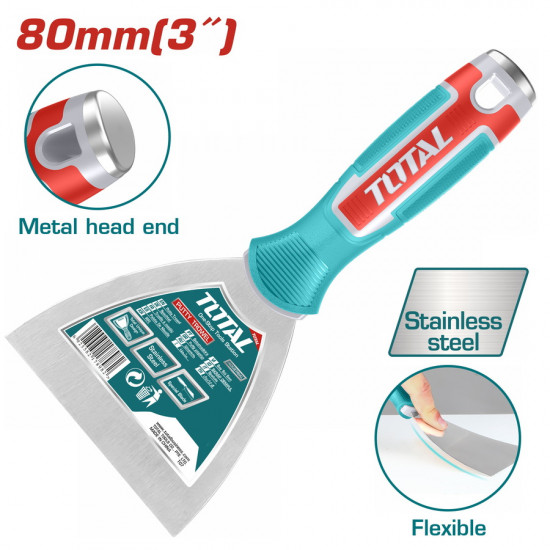 سكين معجون قياس 3 بوصة 80 مم توتال