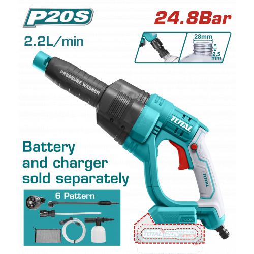 مغسلة بطارية 20 فولت بدون بطارية توتال