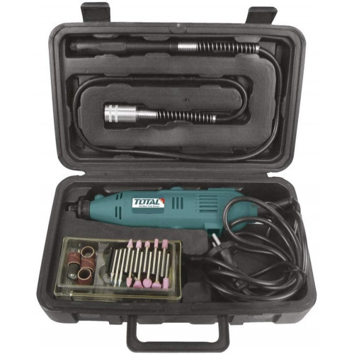 دريل و صاروخ صغير 130 واط مع 100 قطعة اكسسوارات توتال