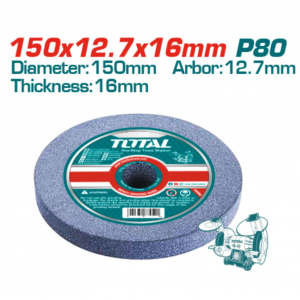 حجر جلخ ثابت 16 * 12.7 * 150 مم P80 توتال