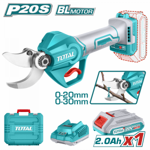 مقص اغصان بطارية 20V 30mm شنطة بلاستيك مع بطارية و شاحن  توتاﻝ