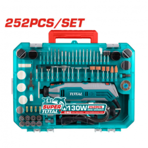 طقم جلخ محوري مع اكسسوارات 252 قطعة توتال