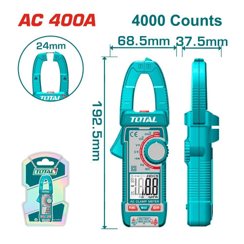 كلامب ميتر ديجيتال AC 400A توتال كلامب ميتر ديجيتال AC 400A توتال