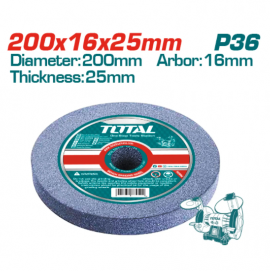 حجر جلخ ثابت 25 * 16 * 200 مم P36 توتال