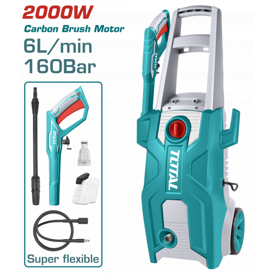 مكينة غسيل سيارة 160 بار 2000 واط توتال