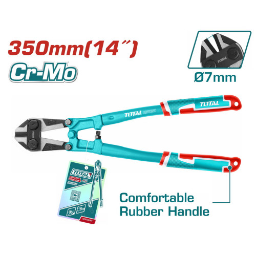 Bolt cutter قطاعة قضبان 14 انش قطع 7 مم 860غرام توتال Bolt cutter قطاعة قضبان 14 انش قطع 7 مم 860غرام توتال