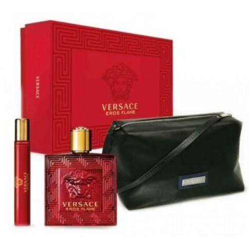 Versace Eros Flame EDP 100ml + 10ml Men's Handbag Set