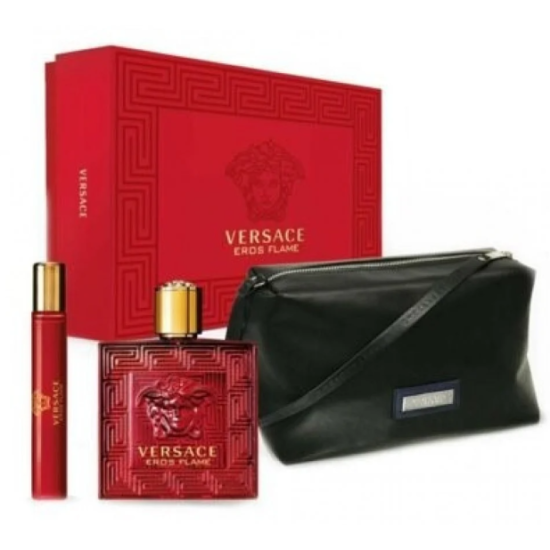 Versace Eros Flame EDP 100ml + 10ml Men's Handbag Set