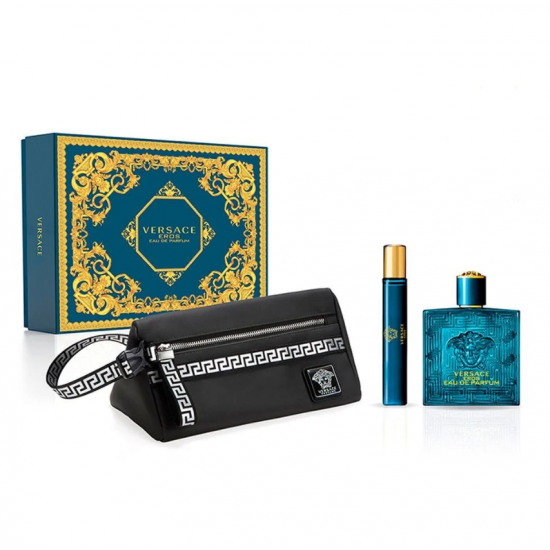 Versace Eros Men's Eau de Parfum Set 100ml + 10ml + Bag
