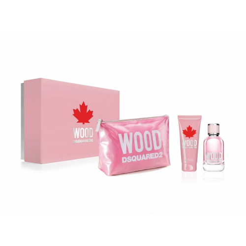 Dsquared2WoodRed Women's Set: Eau de Toilette 100ml + Shower Gel 100ml + Bag
