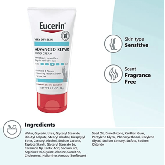 Eucerin Advanced Repair Hand Cream 78g