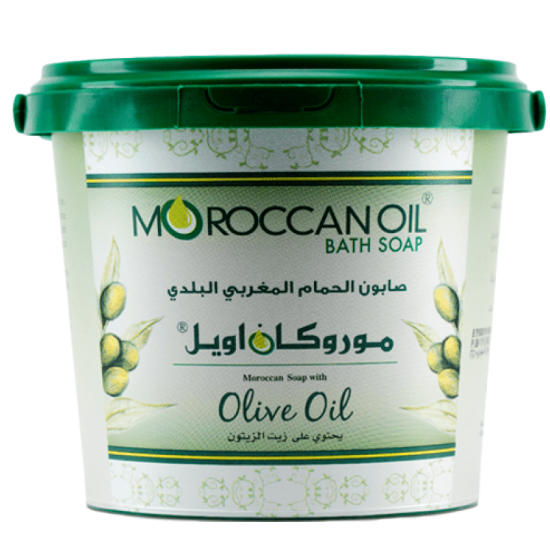صابون الحمام المغربي البلدي بزيت الزيتون من موروكان اويل -850غ