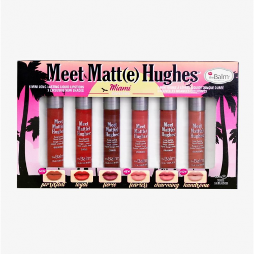 theBalm Meet Matte (E) Hughes Liquid Lipstick Set of 6 Mini - Miami