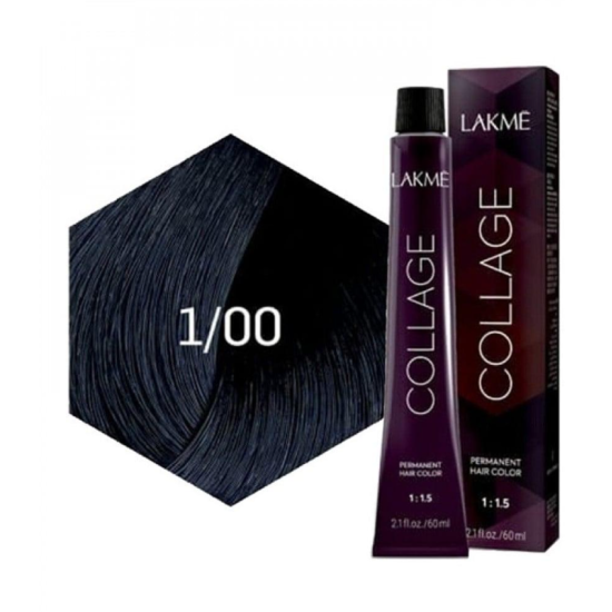 Lakme Collage Hair Colour Cream 1/00 ​​Black 60ml