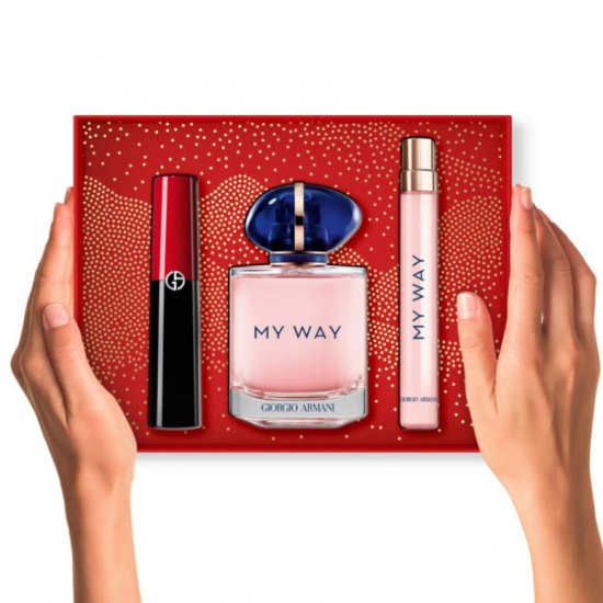 Giorgio Armani My Way Set (Eau de Parfum 90ml + Eau de Parfum 10ml + Lipstick)