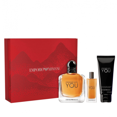 Giorgio Armani Stronger With You Set (Eau de Toilette 100ml + 15ml + Shower Gel 75ml)