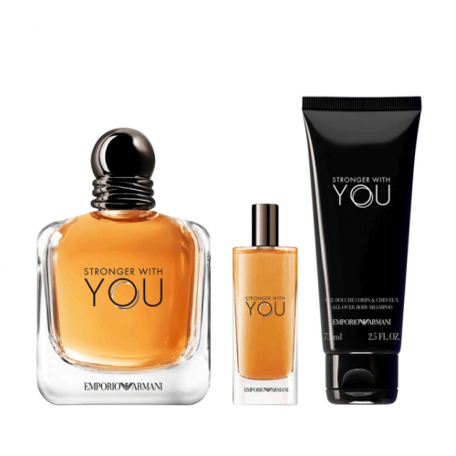 Giorgio Armani Stronger With You Set (Eau de Toilette 100ml + 15ml + Shower Gel 75ml)